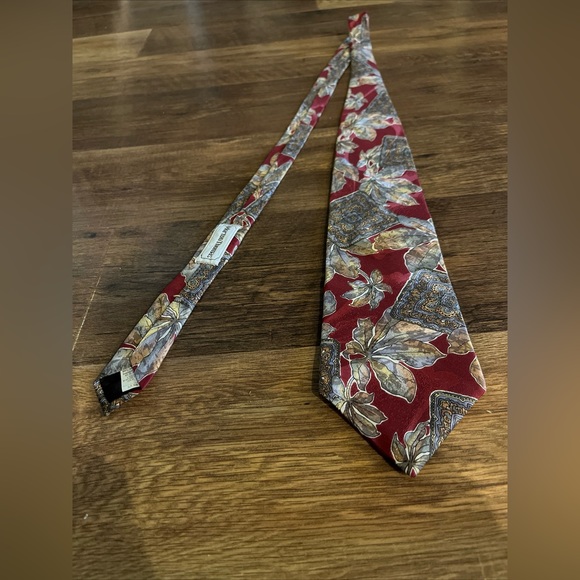 OSCAR DE LA RENTA/MORTON THOMAS Floral Ties - Silk - USA Vintage - Picture 4 of 6